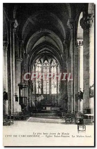 Ansichtskarte AK Cite De Carcassonne Eglise Saint Nazaire Le Maitre Autel