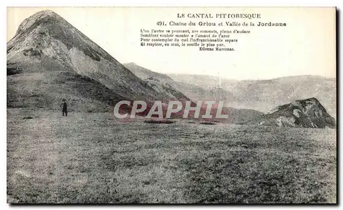 Cartes postales Le Cantal Pittoresque Chaine du griou et Vallee de la Jordanne