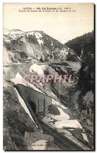 Cartes postales Cantal Le Lioran Entree du Tunnel de la Route et du Chemin de fer