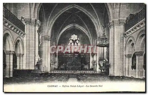 Ansichtskarte AK Coganc Eglise Saint leger La Grande Nef Orgue