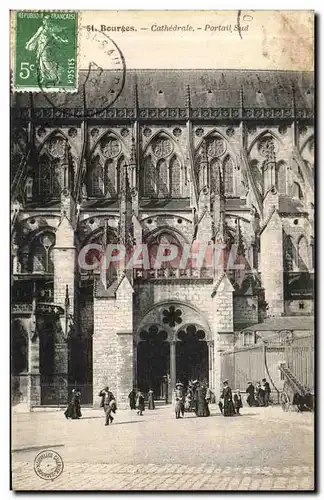 Ansichtskarte AK Bourges Cathedrale Portail Sud