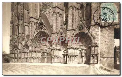 Cartes postales Bourges Les Portails de la Cathedrale