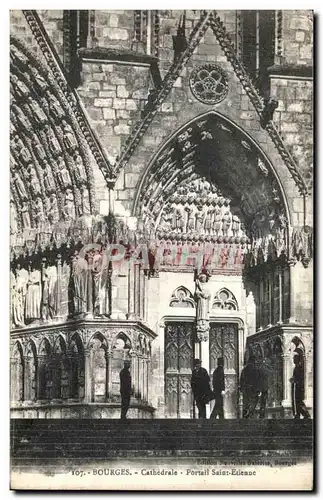 Cartes postales Bourges Cathedrale Portail Saint Etienne