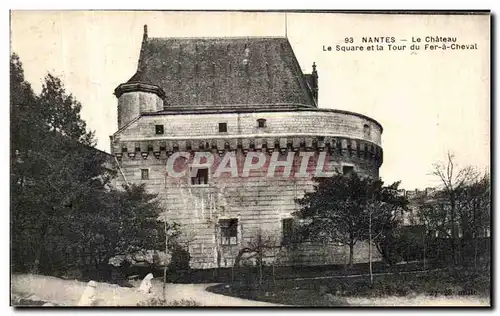 Cartes postales Nantes Le Chateau Le Square et la tour du Fer a cheval