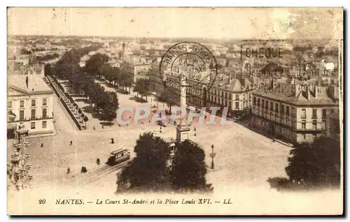 Cartes postales Nantes Le Cours St Andre et la Place Louis XVI