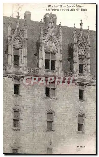 Ansichtskarte AK Nantes Cour du Chateau Les Fanetres du Grand Logis