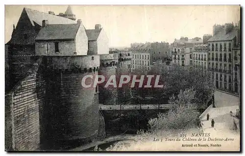 Cartes postales Nantes Les Tours du Chateau de la Duchesse Anne