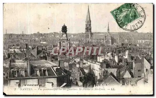 Cartes postales Nantes Vue Panoramique sur les quartiers St Nicolas et Ste Croix