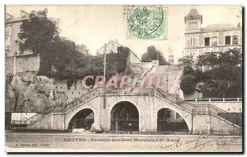 Cartes postales Nantes Escalier des cent Marches a Ste Anne