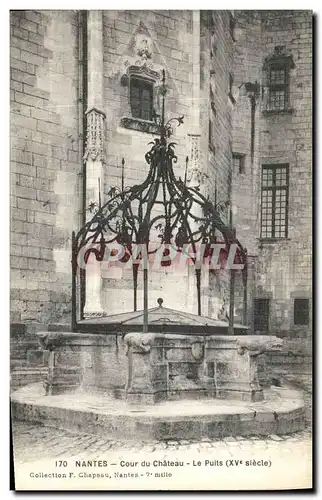 Cartes postales Nantes Cour du chateau Le Puits