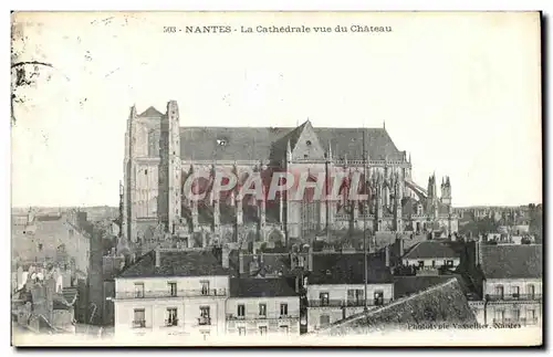 Cartes postales Nantes La Cathedrale vue du Chateau