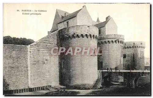 Cartes postales Nantes Le chateau entree principale