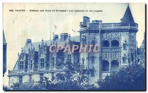 Ansichtskarte AK Nantes chateau des Ducs de Bretagne Les lucarnes et les loggias