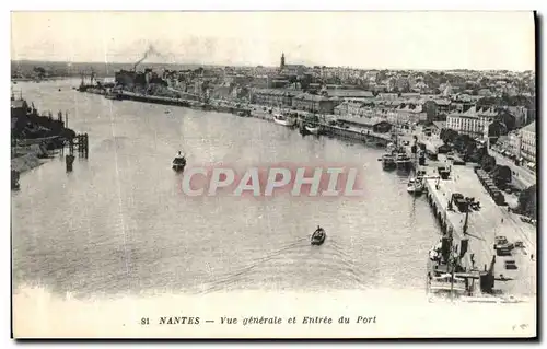 Ansichtskarte AK Nantes Vue Generale et Entree du Port