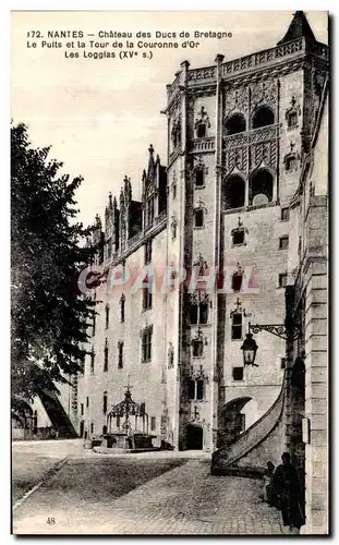 Ansichtskarte AK Nantes Chateau des Ducs de Bretagne Le Pults et la Tour de la couronne d or