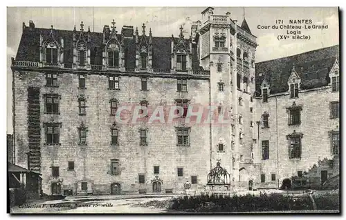 Ansichtskarte AK Nantes Cour du Chateau Le Grand logis