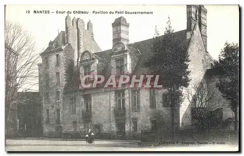 Cartes postales Nantes Cour du Chateau Pavillon du petit gouvernement