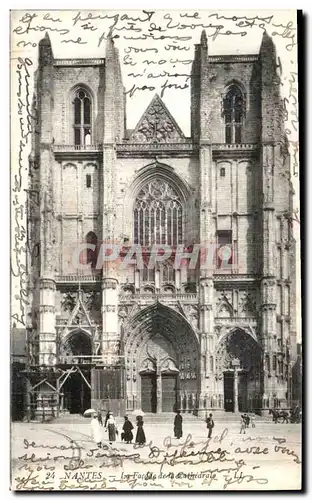 Ansichtskarte AK Nantes Le Facade de la Cathedrale