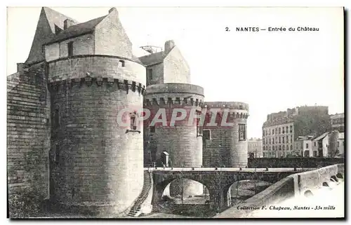 Cartes postales Nantes Entree du Chateau