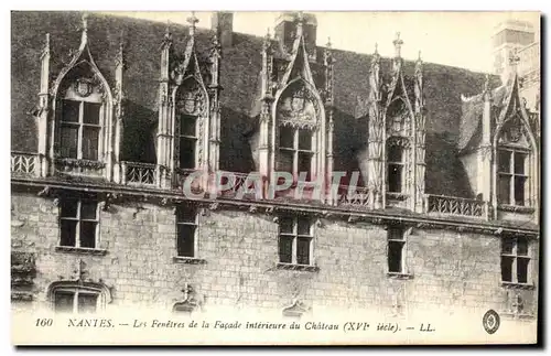 Ansichtskarte AK Nantes Les Fenetres de La Facade Interieure du Chateau