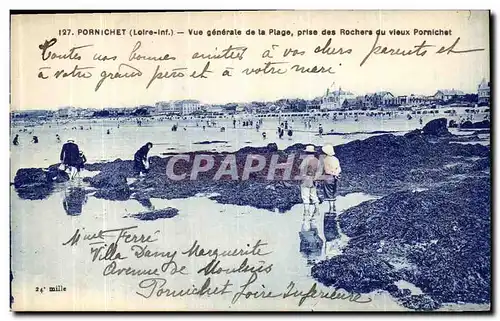 Ansichtskarte AK Pornichet Vue Generale de La Plage des Rochers du Vieux Pornichet