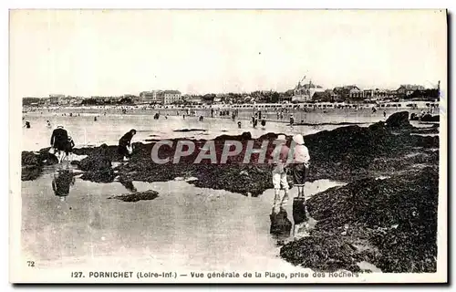 Ansichtskarte AK Pornichet Vue Generale de La Plage Prise des Rochers