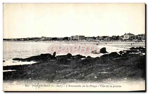 Cartes postales Pornichet L Ensemble de La Plage Vue De La Pointe