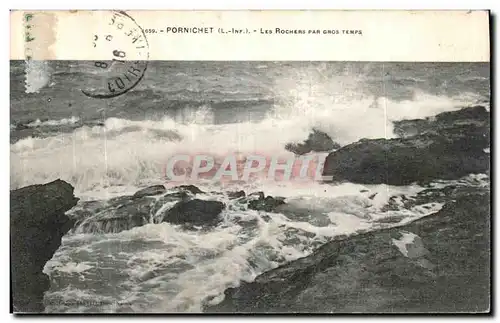 Cartes postales Pornichet Les Rochers Par Gros Temps