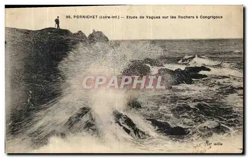 Cartes postales Pornichet Etude de Vagues Sur Les Rochers a Congrigoux