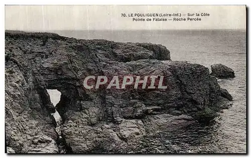 Ansichtskarte AK Le Pouliguen Sur La Cote Pointe de Falaise Roche Percee