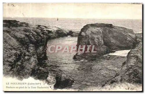 Ansichtskarte AK Le Pouliguen Rochers au Pied de La Tour Rochereau