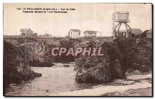 Cartes postales Le Pouliguen Sur La Cote Falaises Devant la Tour Rochereau