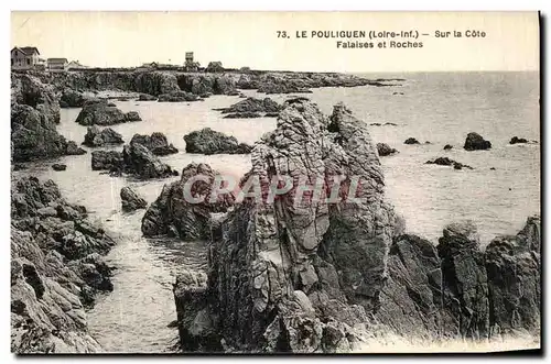 Cartes postales Le Pouliguen Sur la Cote Flaises Et Roches