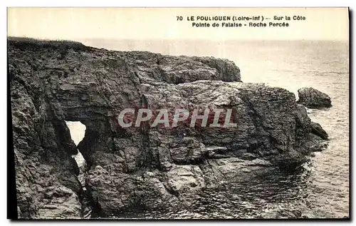 Ansichtskarte AK Le Pouliguen Sur la Cote Pointe de Falaise Roche Percee