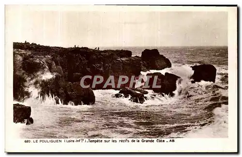 Ansichtskarte AK Le Pouliguen Tempete Sur Les Recifs de la Grande Cote