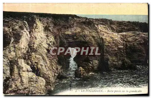 Ansichtskarte AK Le Pouliguen Roche Percee Sur la Grande Cote