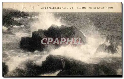 Cartes postales Le Pouliguen A la Cote Vagues Sur Les Rochers