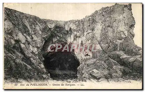 Cartes postales Le Pouliguen Grottes des Korigans