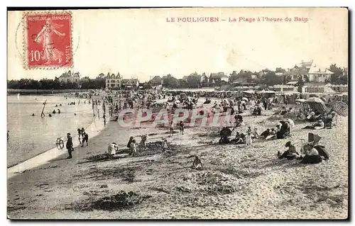 Cartes postales Le Pouliguen La Plage a l heure du bain