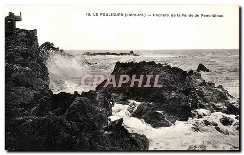 Ansichtskarte AK Le Pouliguen Rochers de La Pointe De Penchateau