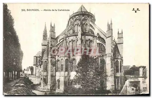 Ansichtskarte AK Bourges Abside De La Cathedrale