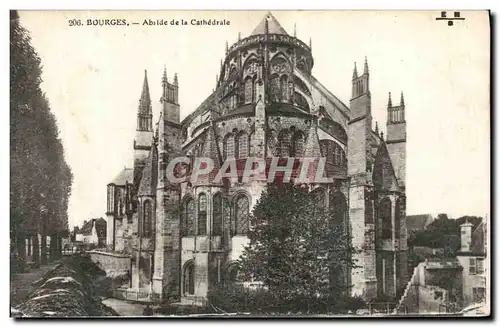 Ansichtskarte AK Bourges Abside de La Cathedrale