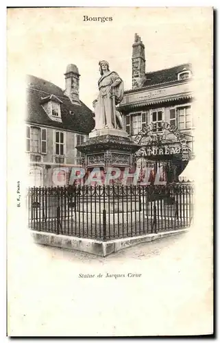 Cartes postales Bourges Statue de Jacques Coeur