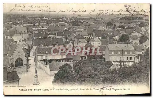 Cartes postales Mehun Sur Yevre Vue Generale Prise du Haut de La Tour Charles VII