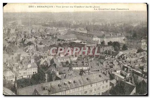 Ansichtskarte AK Besancon Vue prise du clocher de St Jean Le quartier des casernes