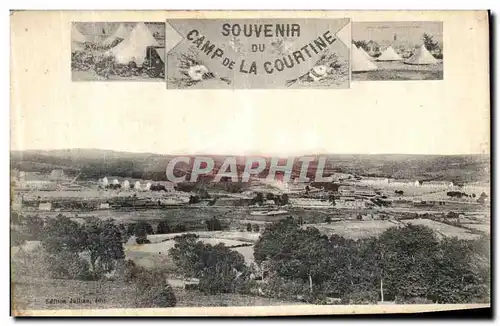 Ansichtskarte AK Souvenir Camp De La Courtine Militaria