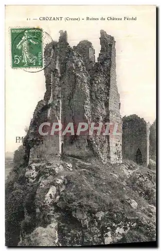 Ansichtskarte AK La Creuse Crozant Ruines du Chateau Feodal