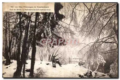 Cartes postales Saut du Doubs Le Belvedere d club alpin en hiver