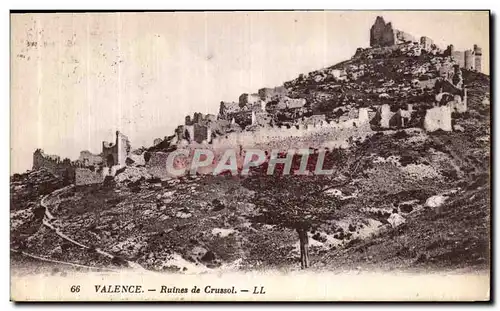 Cartes postales Valence Ruines de Crussol