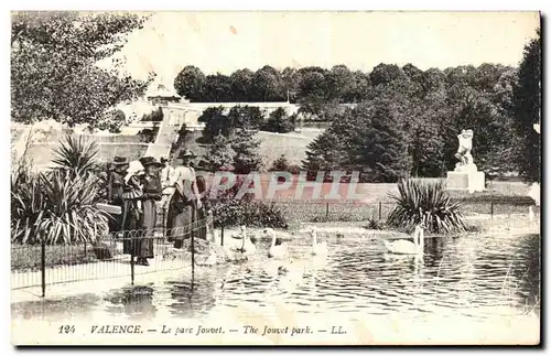 Ansichtskarte AK Valence Le Parc Jouvet Cygnes